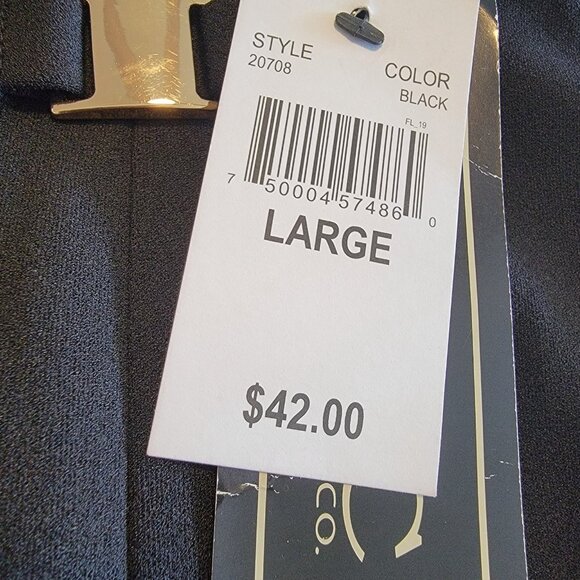 NYCC Skirt Long Pencil Style Size L‎ Black Classic Career Piece Front Slit NWT - Picture 5 of 10